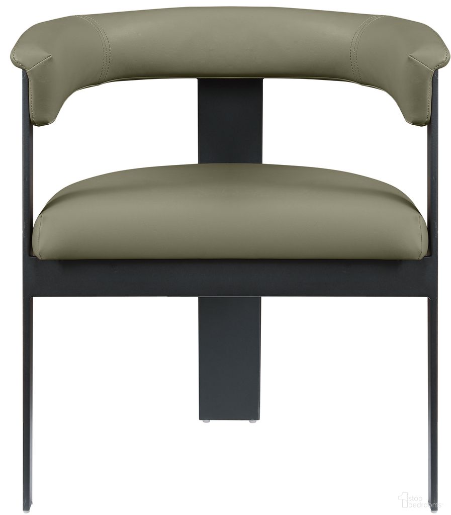 The appearance of Romeo Vegan Leather Dining Chair Set of 2 In Olive Green and Black designed by Meridian in the modern / contemporary interior design. This olive green and black piece of furniture was selected by 1StopBedrooms from Romeo Collection to add a touch of cosiness and style into your home. Sku: 470Olive-C. Chair Type: Arm Chair. Material: Vegan Leather.