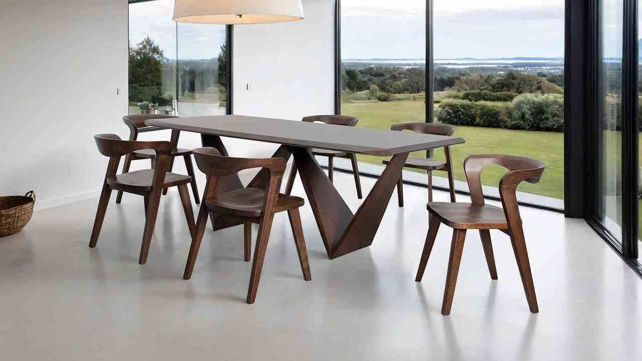 The appearance of Romont Dining Room Set In Rich Walnut designed by Furniture of America in the transitional interior design. This rich walnut piece of furniture was selected by 1StopBedrooms from Romont Collection to add a touch of cosiness and style into your home. Sku: FM30003WN-T;FM30003WN-SC-2PK. Material: Fabric. Table Top Shape: Rectangular. Size: 40" x 83".