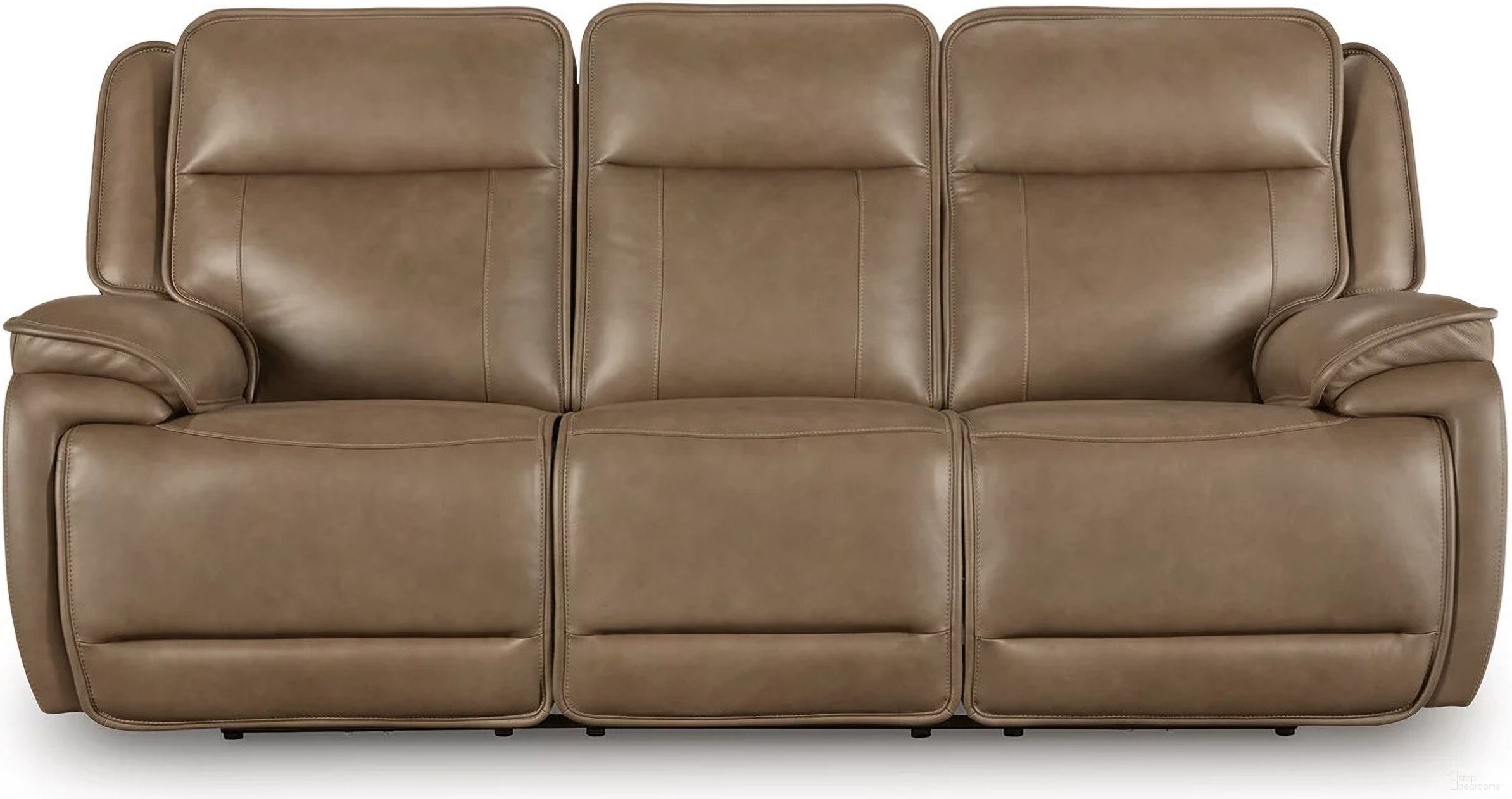 The appearance of Rondelay Power Reclining Sofa In Sahara designed by Signature Design by Ashley in the modern / contemporary interior design. This sahara piece of furniture was selected by 1StopBedrooms from Rondelay Collection to add a touch of cosiness and style into your home. Sku: NCU1240015. Material: Leather Match.