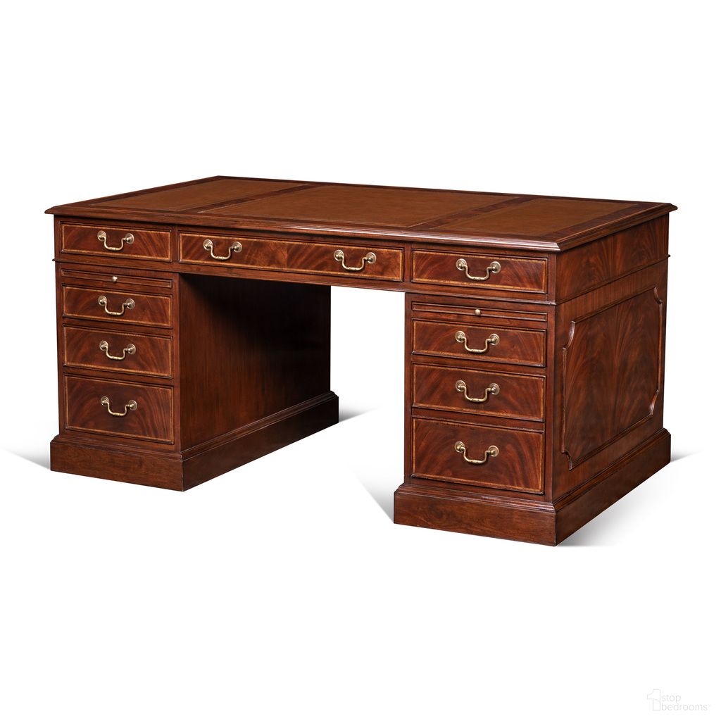 The appearance of Roosevelt Desk In Mahogany/Brown/Brass designed by Maitland-Smith in the modern / contemporary interior design. This mahogany/brown/brass piece of furniture was selected by 1StopBedrooms from Maitland Smith Collection to add a touch of cosiness and style into your home. Sku: 89-0001-LB;89-0001-RB;89-0001-T. Material: Mahogany.