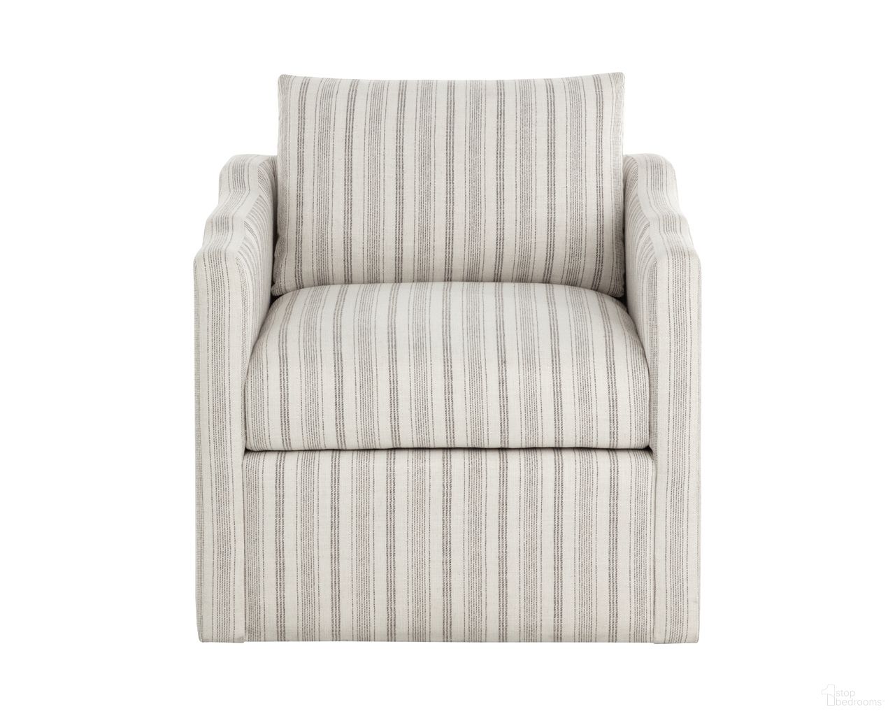 Roosevelt Swivel Lounge Chair In Gifford Script