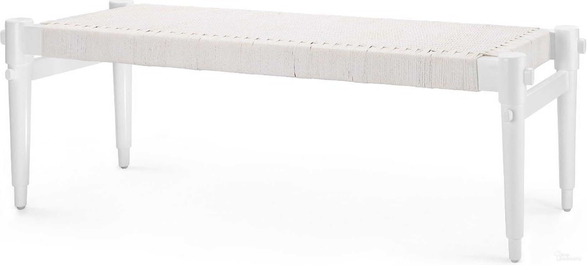 The appearance of Rope Bench In Whitewashed Cotton White designed by Villa & House in the transitional interior design. This white wash piece of furniture was selected by 1StopBedrooms from Rope Collection to add a touch of cosiness and style into your home. Sku: RPE-520-609. Material: Wood.