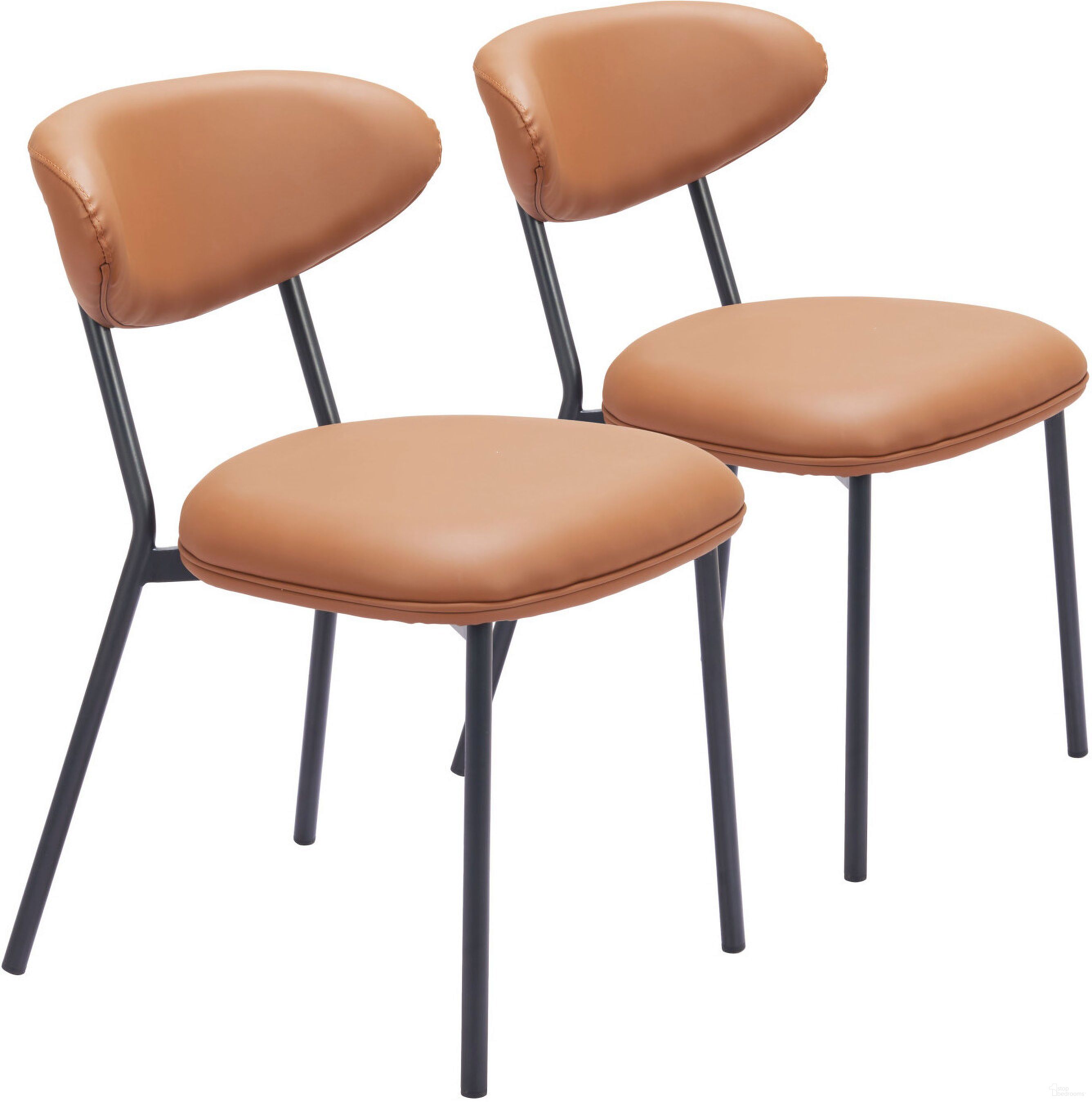The appearance of Rorun Dining Chair Set of 4 In Brown designed by Zuo Modern in the modern / contemporary interior design. This brown piece of furniture was selected by 1StopBedrooms from Rorun Collection to add a touch of cosiness and style into your home. Sku: 110336. Material: Steel. Chair Type: Side Chair.