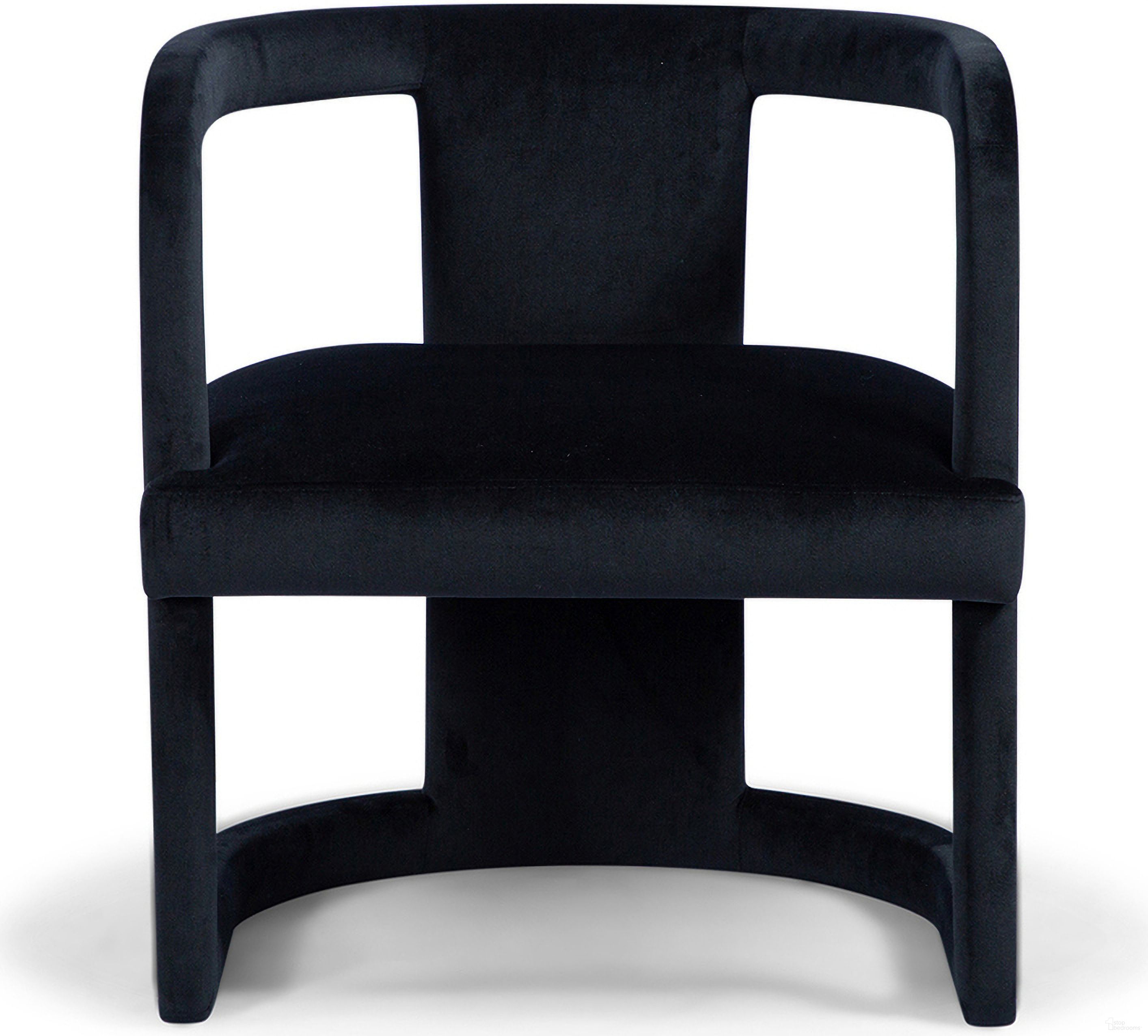 The appearance of Rory Accent Chair In Black designed by Urbia in the modern / contemporary interior design. This black piece of furniture was selected by 1StopBedrooms from Metro Collection to add a touch of cosiness and style into your home. Sku: VF-RORY-1S-101BK. Material: Velvet.