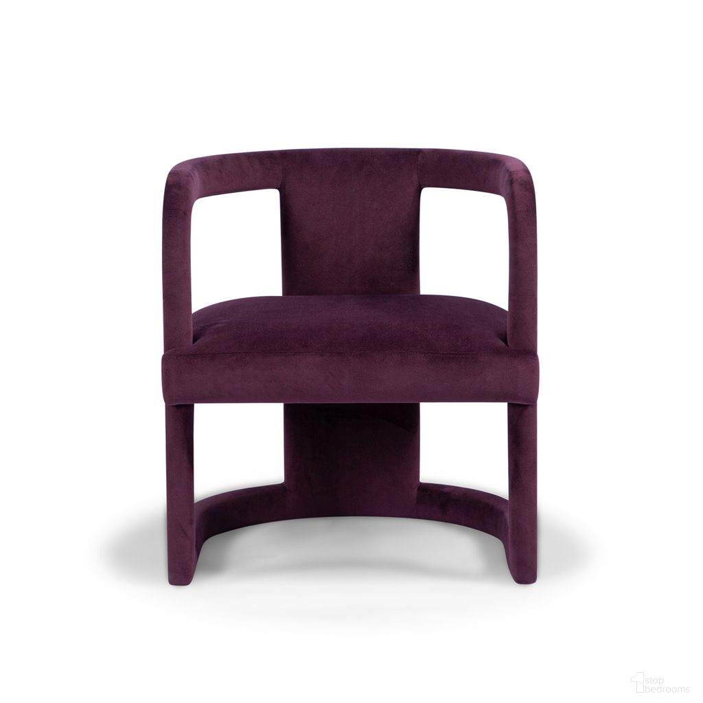 The appearance of Rory Accent Chair In Plum designed by Urbia in the modern / contemporary interior design. This plum piece of furniture was selected by 1StopBedrooms from Metro Collection to add a touch of cosiness and style into your home. Sku: VF-RORY-1S-037PL. Material: Velvet.