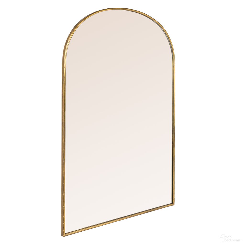 The appearance of Rosalind Arched Metal Framed Floor Mirror In Gold designed by Rowena Interiors in the traditional interior design. This gold piece of furniture was selected by 1StopBedrooms from Rosalind Collection to add a touch of cosiness and style into your home. Sku: EC2264. Material: Glass.