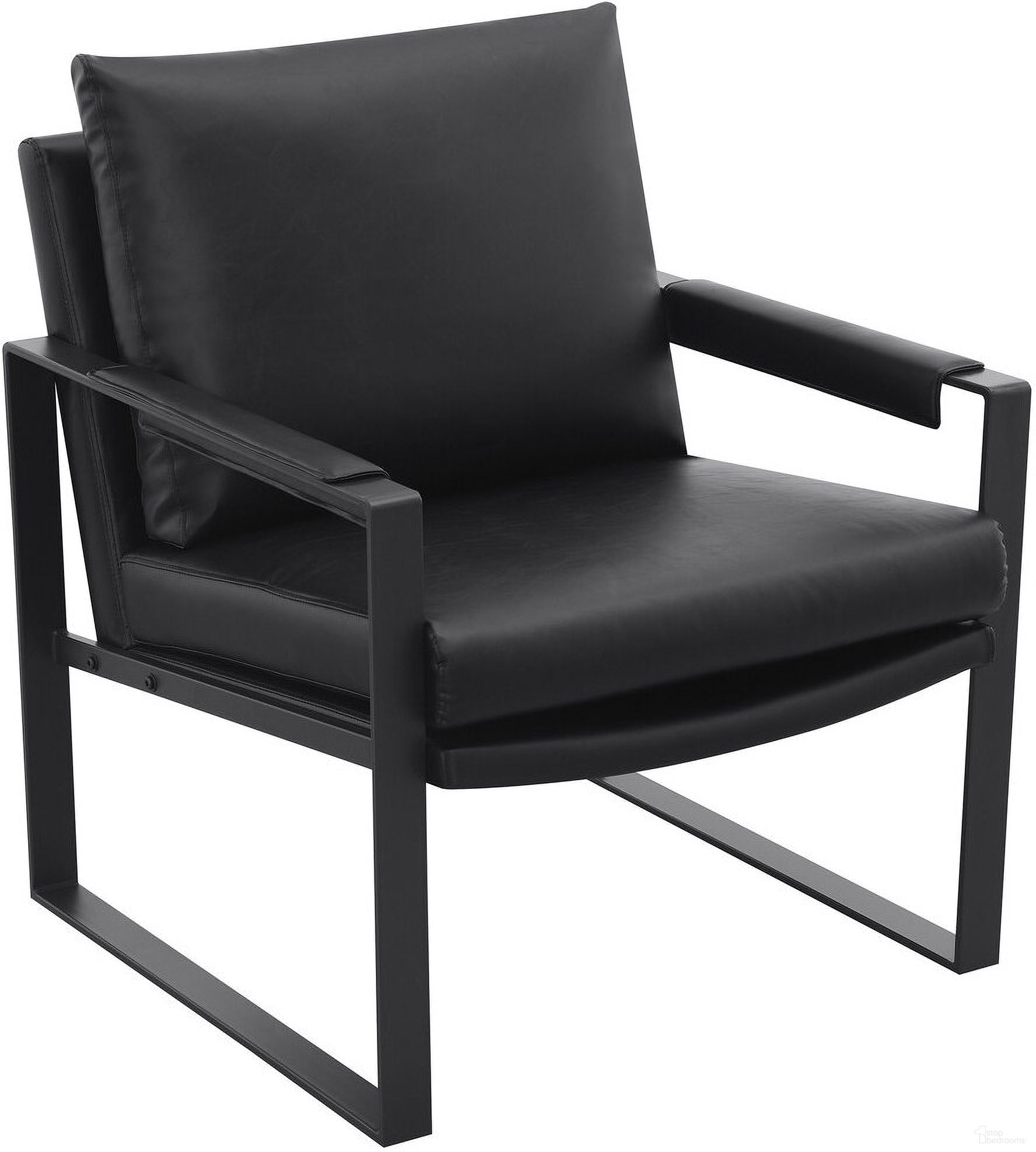 The appearance of Rosalind Upholstered Track Arms Accent Chair Black and Gummetal designed by Coaster in the modern / contemporary interior design. This black piece of furniture  was selected by 1StopBedrooms from Rosalind Collection to add a touch of cosiness and style into your home. Sku: 903021. Material: Upholstered.