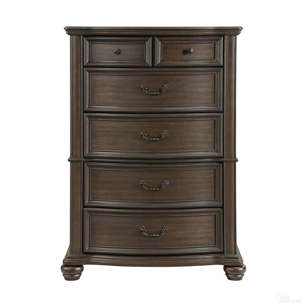 The appearance of Rosalinda 5-Drawer Chest In Mahogany designed by Picket House in the traditional interior design. This mahogany piece of furniture was selected by 1StopBedrooms from Rosalinda Collection to add a touch of cosiness and style into your home. Sku: B-13070-5-CH. Material: Pine.