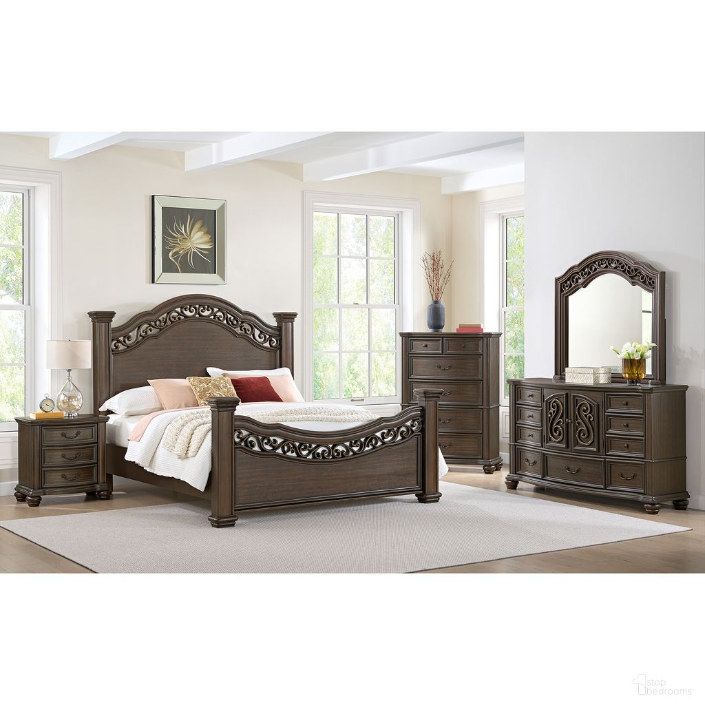 Rosalinda Panel Bedroom Set In Mahogany