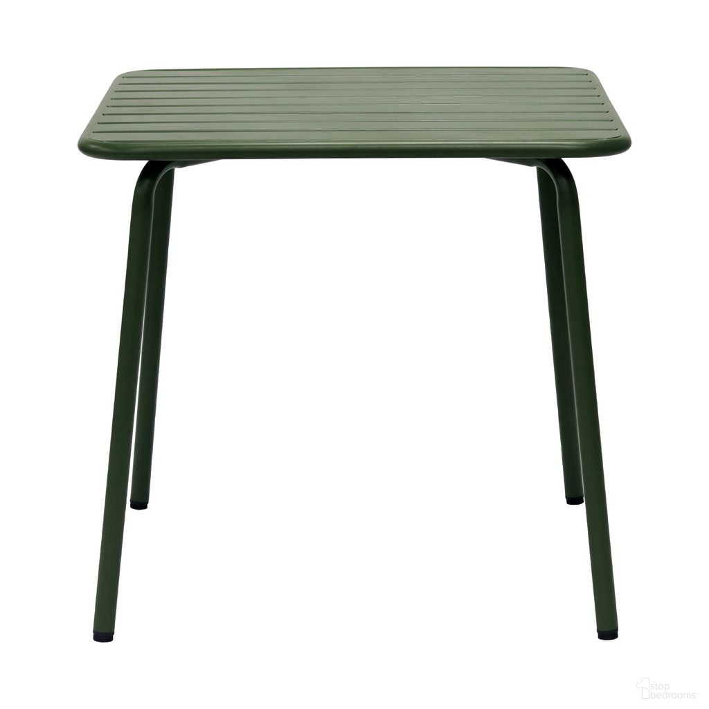 The appearance of Rosco 32 Inch Outdoor Square Table In Dark Green designed by Euro Style in the modern / contemporary interior design. This dark green piece of furniture was selected by 1StopBedrooms from Rosco Collection to add a touch of cosiness and style into your home. Sku: 90861-DKGRN. Table Base Style: Legs. Table Top Shape: Square. Material: Steel. Size: 32" x 32".