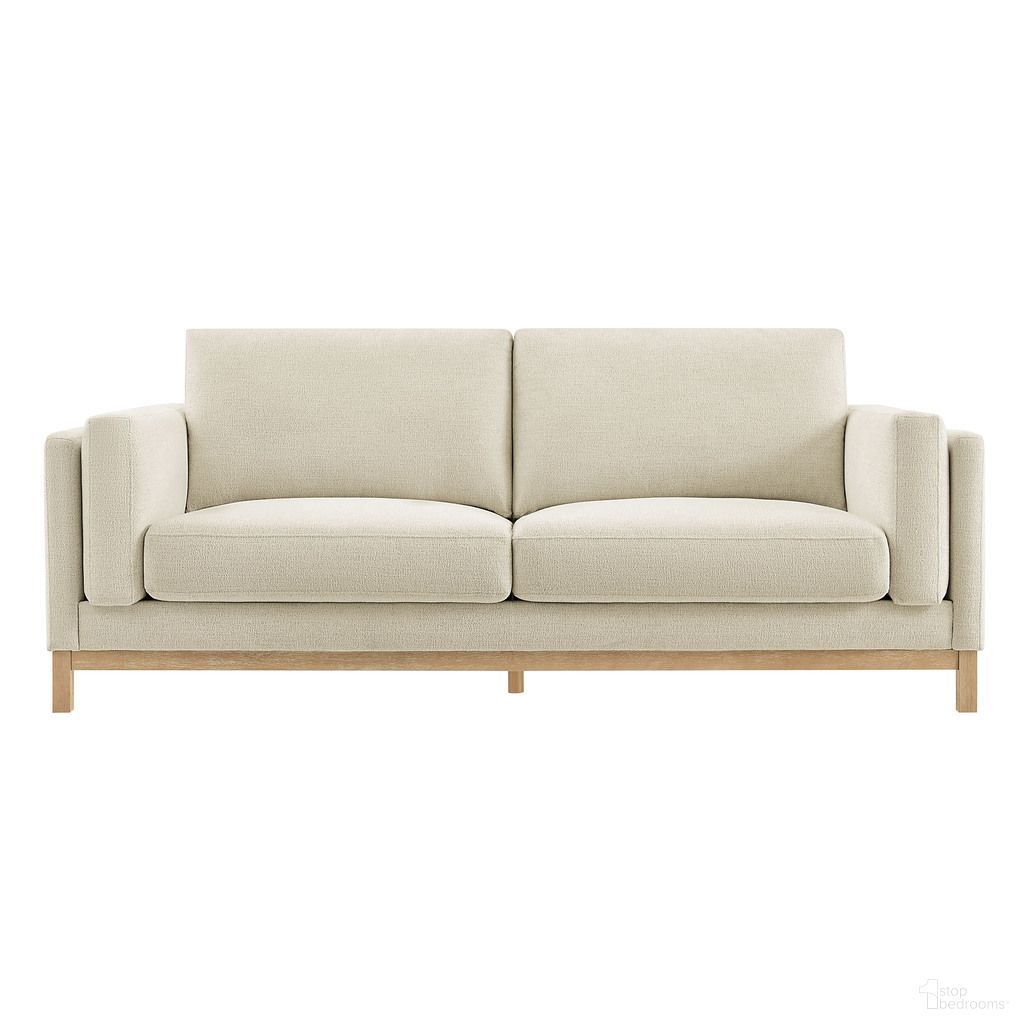 Roscoe 81 Inch Fabric Sofa In Ivory