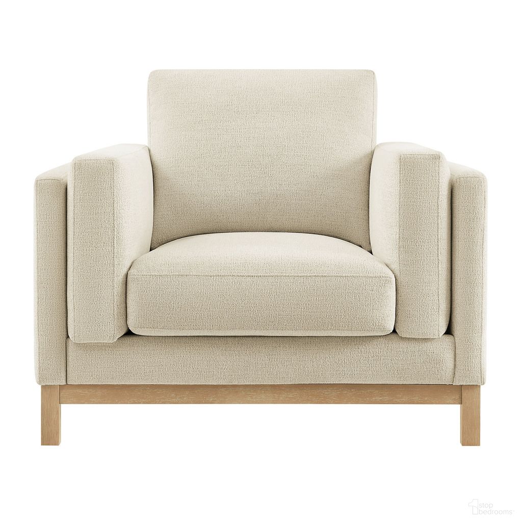 The appearance of Roscoe Fabric Armchair In Ivory designed by Modway in the modern / contemporary interior design. This ivory piece of furniture was selected by 1StopBedrooms from Roscoe Collection to add a touch of cosiness and style into your home. Sku: EEI-7329-IVO. Material: Fabric.