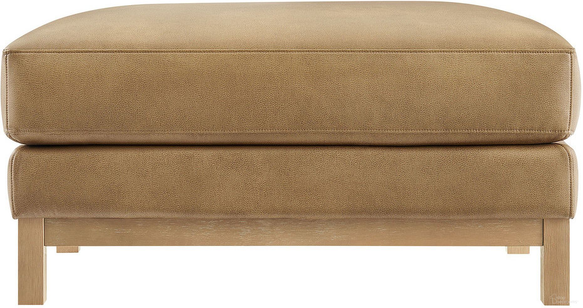 The appearance of Roscoe Vegan Leather Ottoman In Toast designed by Modway in the modern / contemporary interior design. This toast piece of furniture was selected by 1StopBedrooms from Roscoe Collection to add a touch of cosiness and style into your home. Sku: EEI-7338-TST. Material: Leather.