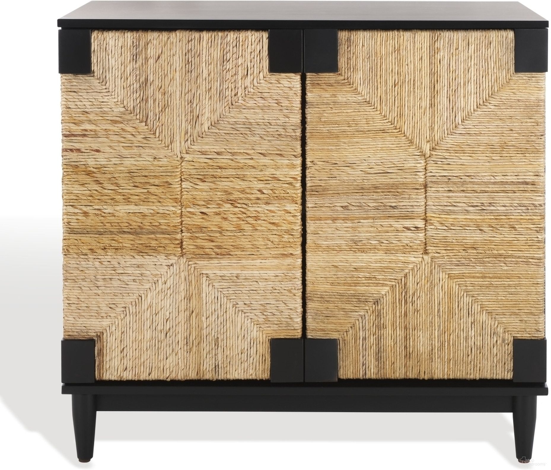 The appearance of Roseanne Banana Stem Nightstand In Black and Natural designed by Safavieh Couture in the modern / contemporary interior design. This black and natural piece of furniture was selected by 1StopBedrooms from Roseanne Collection to add a touch of cosiness and style into your home. Sku: SFV1309A. Material: Wood.