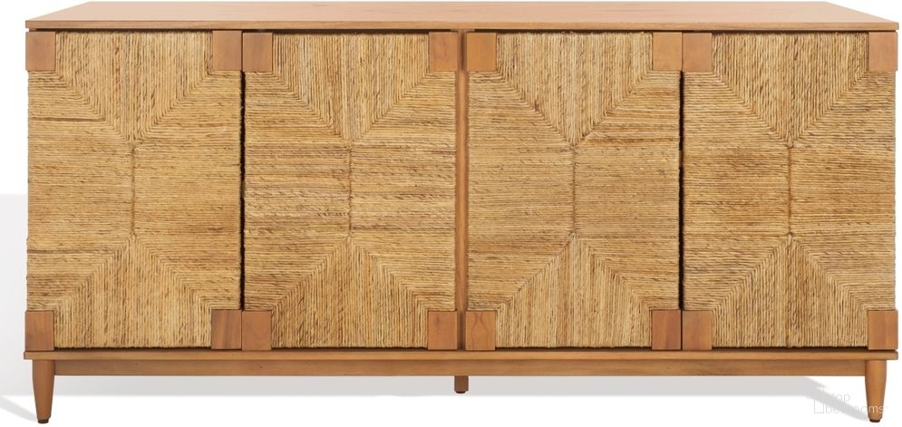The appearance of Roseanne Banana Stem Sideboard In Natural designed by Safavieh Couture in the modern / contemporary interior design. This natural piece of furniture  was selected by 1StopBedrooms from Roseanne Collection to add a touch of cosiness and style into your home. Sku: SFV1310B. Material: Wood.