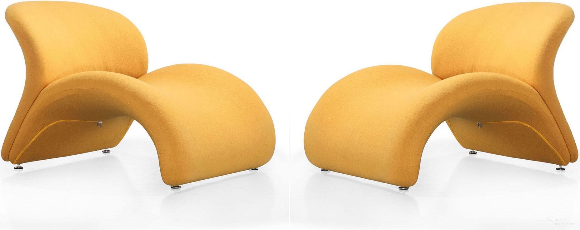The appearance of Rosebud Accent Chair in Yellow (Set of 2) designed by Manhattan Comfort in the modern / contemporary interior design. This yellow piece of furniture was selected by 1StopBedrooms from Rosebud Collection to add a touch of cosiness and style into your home. Sku: AC013-YL;AC013-YL. Material: Metal.