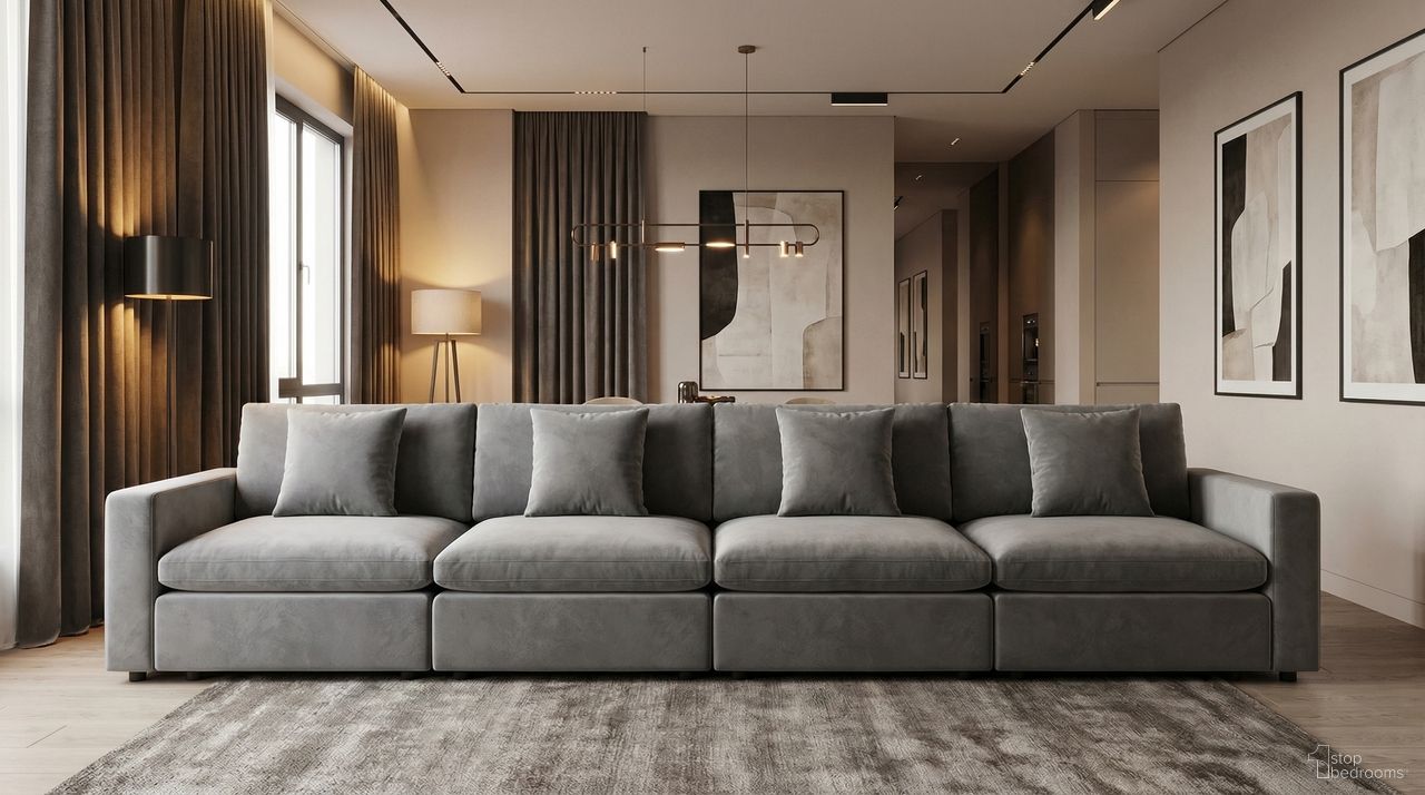The appearance of Rosedale 4PC Modular Sectional In Grey Velvet designed by Premier Home in the modern / contemporary interior design. This grey piece of furniture was selected by 1StopBedrooms from Rosedale Collection to add a touch of cosiness and style into your home. Sku: FS032-GR-AR;FS032-GR-AR;FS032-GR-AR;FS032-GR-AR;FS032-GR-AR;FS032-GR-AR;FS032-GR-ST;FS032-GR-ST;FS032-GR-ST;FS032-GR-ST. Material: Velvet. Layout: Modular.