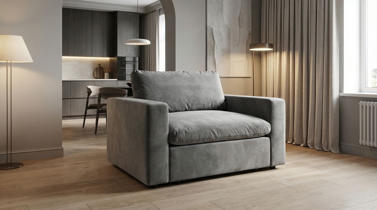 The appearance of Rosedale Chair In Grey Velvet designed by Premier Home in the modern / contemporary interior design. This grey piece of furniture was selected by 1StopBedrooms from Rosedale Collection to add a touch of cosiness and style into your home. Sku: FS032-GR-AR;FS032-GR-AR;FS032-GR-AR;FS032-GR-ST. Material: Velvet.