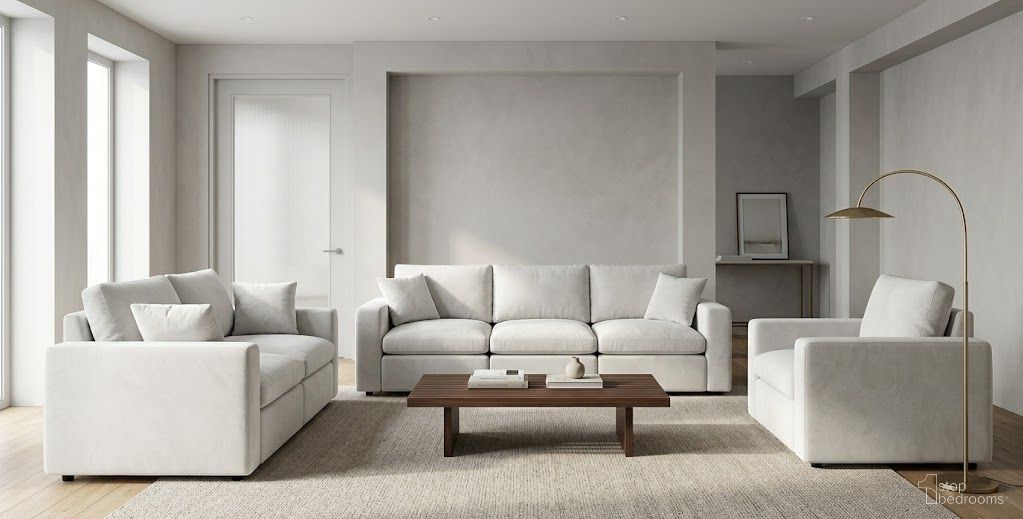 Rosedale Living Room Set In Beige Velvet