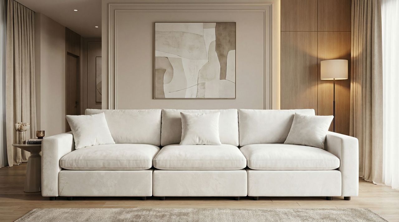 The appearance of Rosedale Modular Sofa In Beige Velvet designed by Premier Home in the modern / contemporary interior design. This beige piece of furniture was selected by 1StopBedrooms from Rosedale Collection to add a touch of cosiness and style into your home. Sku: FS032-BG-AR;FS032-BG-AR;FS032-BG-AR;FS032-BG-AR;FS032-BG-AR;FS032-BG-ST;FS032-BG-ST;FS032-BG-ST. Material: Velvet.