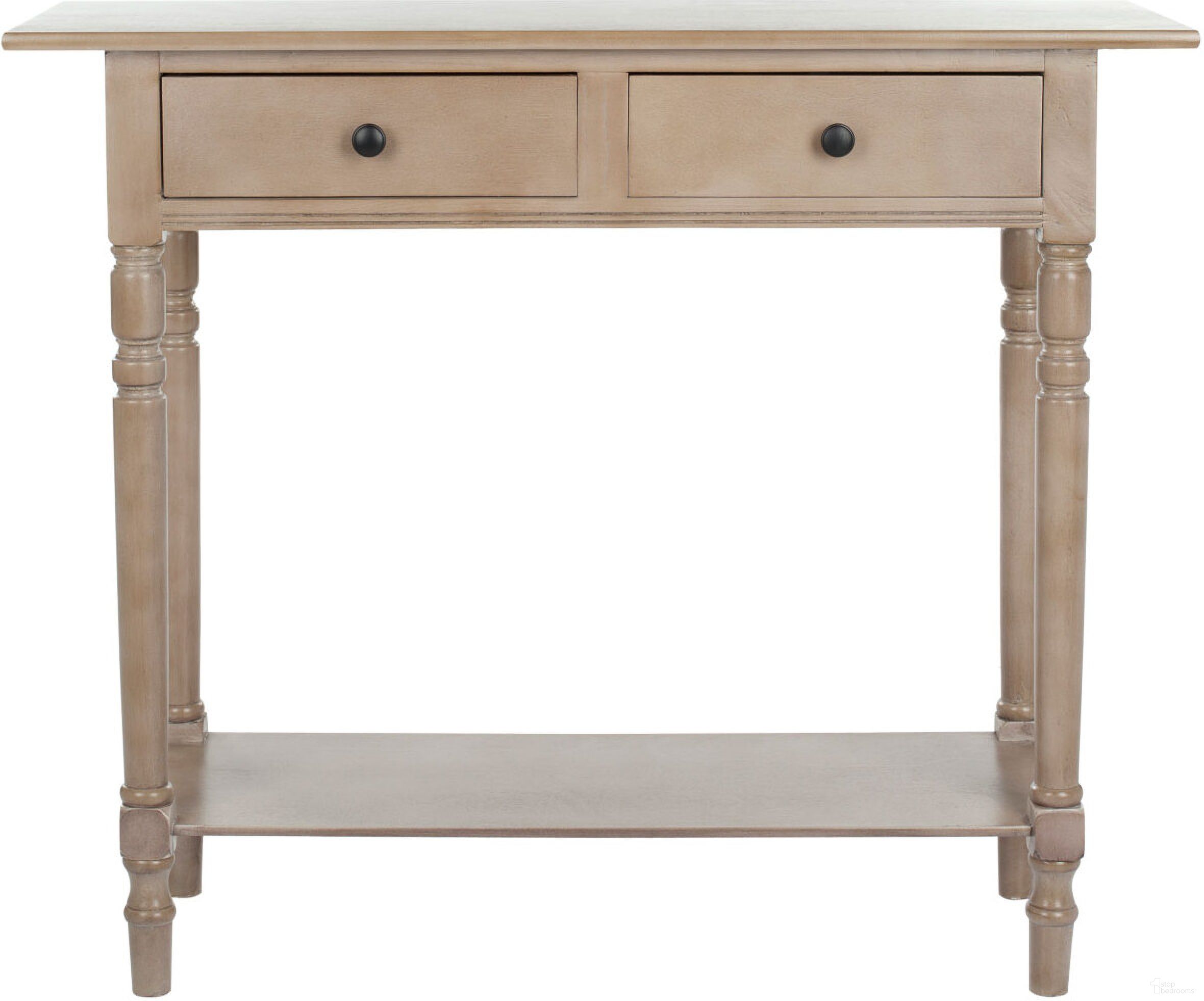 The appearance of Rosemary Vintage Grey 2-Drawer Console designed by Safavieh in the transitional interior design. This grey piece of furniture was selected by 1StopBedrooms from Rosemary Collection to add a touch of cosiness and style into your home. Sku: AMH5705A. Material: Aluminum.