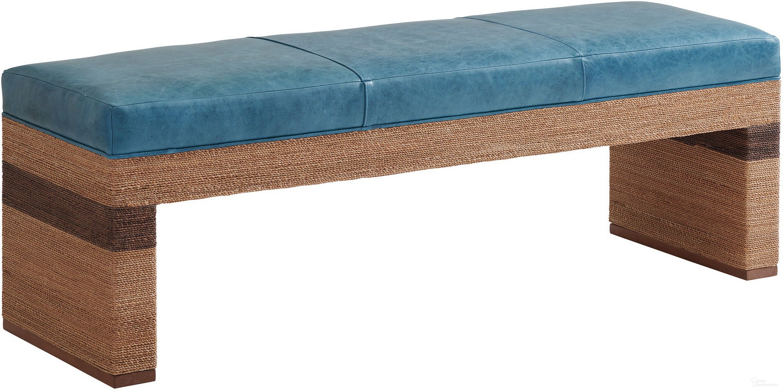 The appearance of Rosemead Bed Bench 01-1946-25-LL-40 designed by Tommy Bahama in the coastal interior design. This blue piece of furniture was selected by 1StopBedrooms from Palm Desert Collection to add a touch of cosiness and style into your home. Sku: LL1946-25-40.
