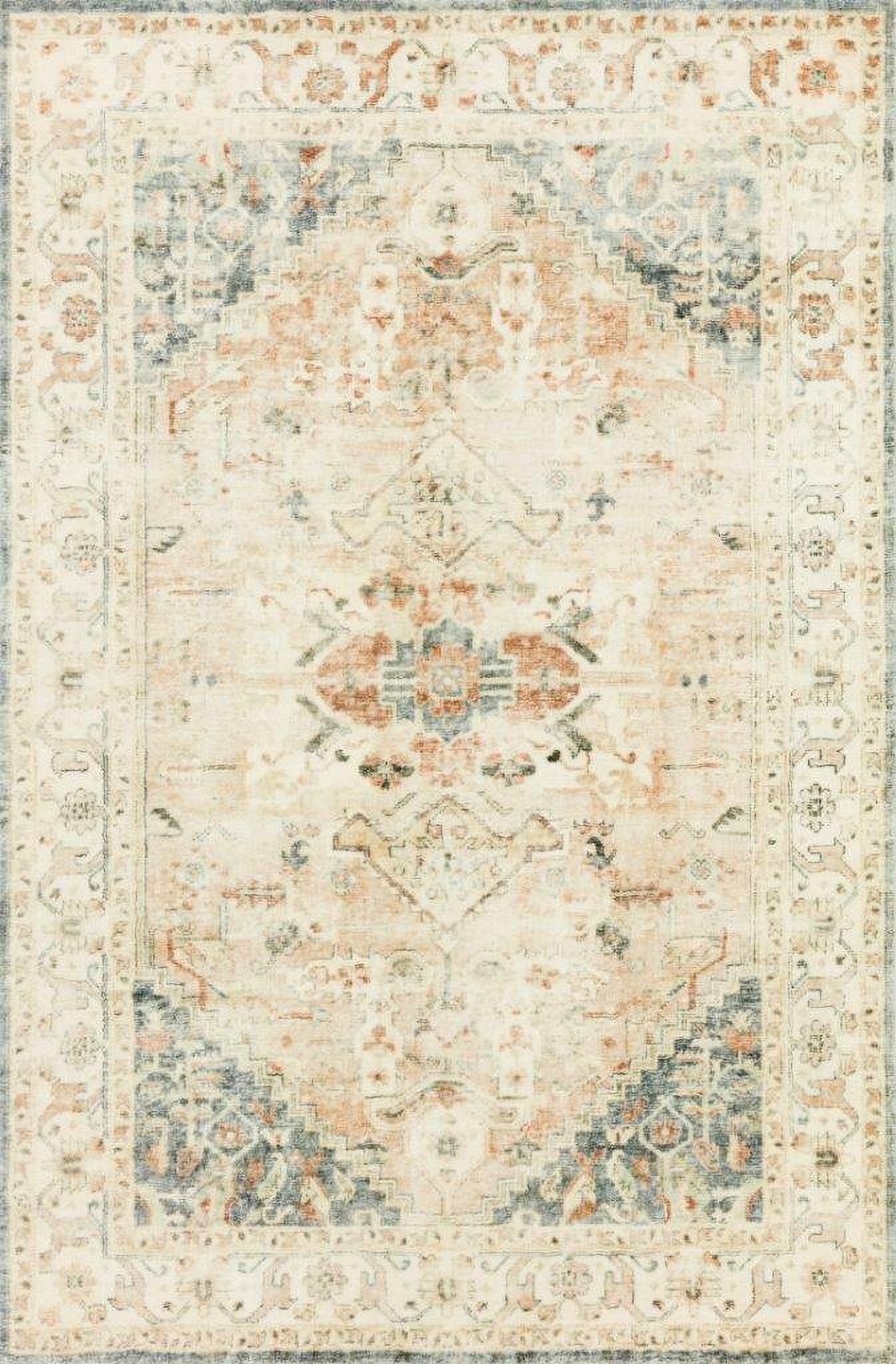 Loloi II Rosette Clay and Ivory 18" x 18" Sample Rug