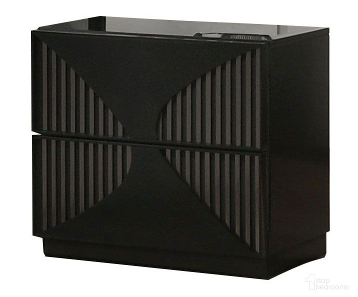 Rosette Nightstand In Black
