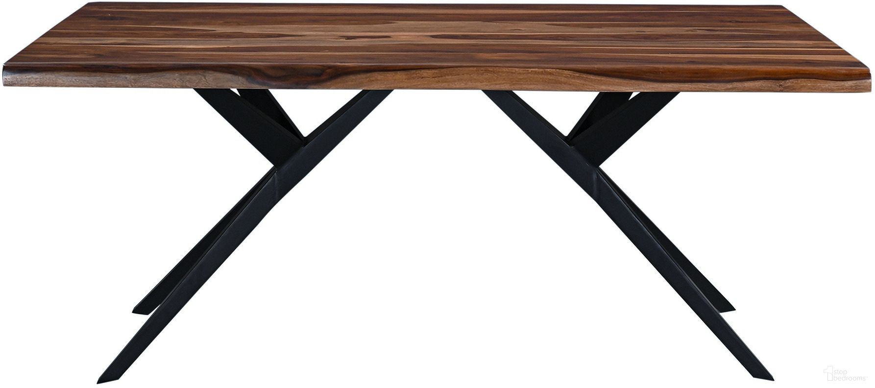 The appearance of Rosewood 72 Inch Dining Table In Natural Sheesham designed by Home Trends and Design in the industrial interior design. This natural sheesham piece of furniture  was selected by 1StopBedrooms from Rosewood Collection to add a touch of cosiness and style into your home. Sku: ZWROS72DTNS. Table Base Style: Legs. Table Top Shape: Rectangular. Material: Iron. Size: 40" x 72".