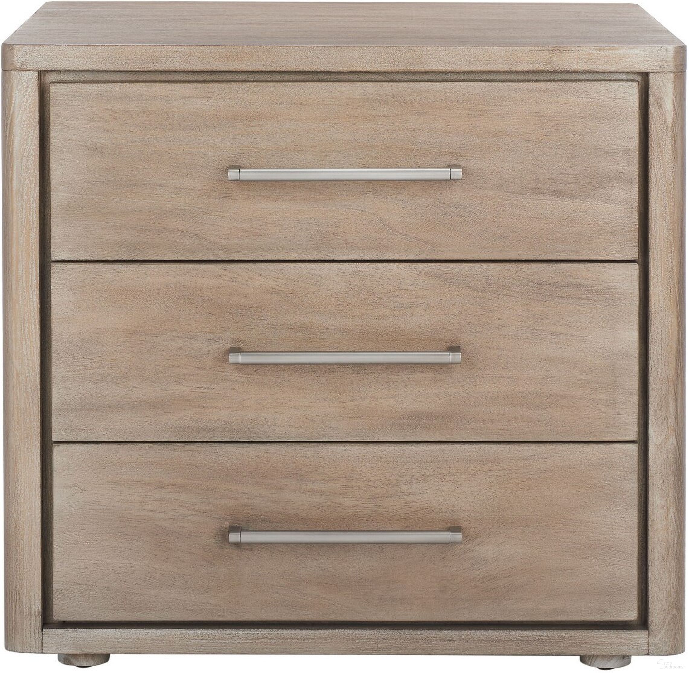 The appearance of Rosey 3 Drawer Wood Nightstand In Light Brown designed by Safavieh Couture in the modern / contemporary interior design. This light brown piece of furniture was selected by 1StopBedrooms from Rosey Collection to add a touch of cosiness and style into your home. Sku: SFV7701B. Material: Wood.