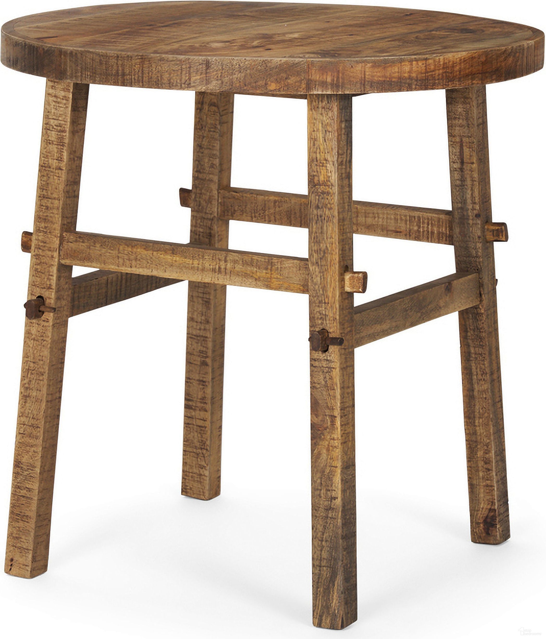 The appearance of Rosie 26 Inch End Table In Medium Brown designed by Mercana in the modern / contemporary interior design. This medium brown piece of furniture  was selected by 1StopBedrooms from Rosie Collection to add a touch of cosiness and style into your home. Sku: 70495. Material: Wood.