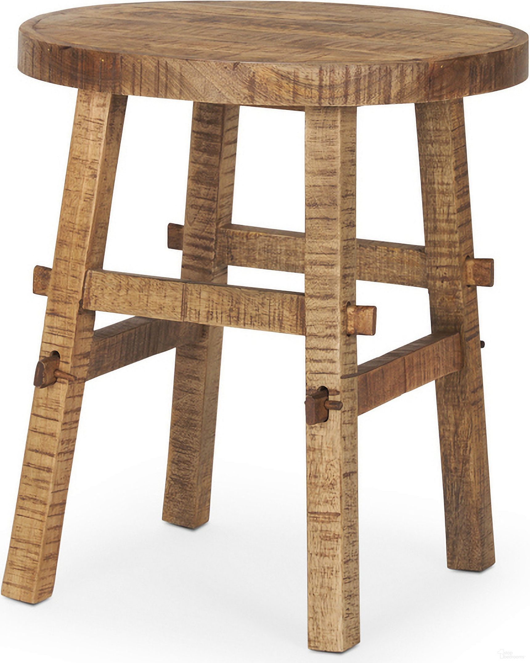 The appearance of Rosie 20 Inch End Table In Medium Brown designed by Mercana in the modern / contemporary interior design. This medium brown piece of furniture  was selected by 1StopBedrooms from Rosie Collection to add a touch of cosiness and style into your home. Sku: 70494. Material: Wood.
