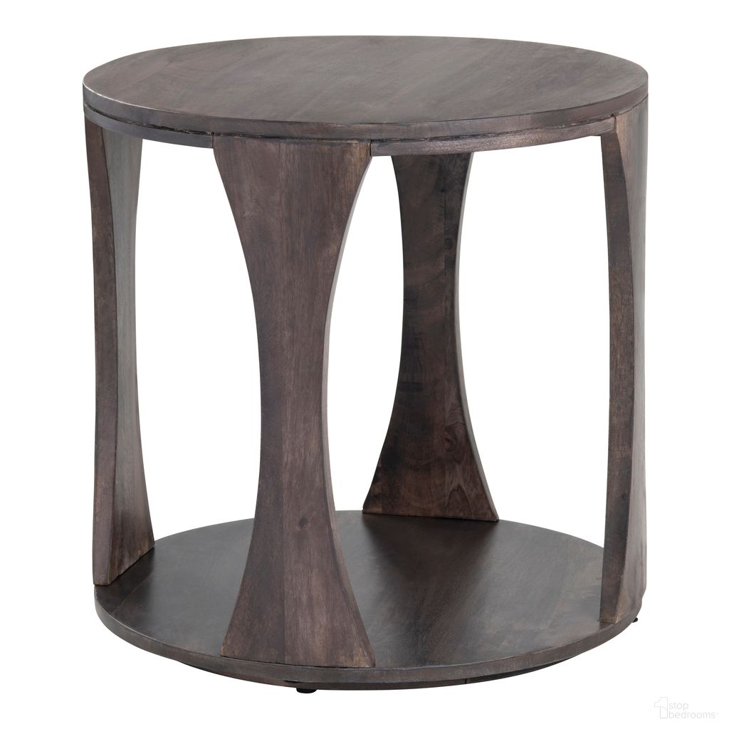 Round Accent/End Table In Brown
