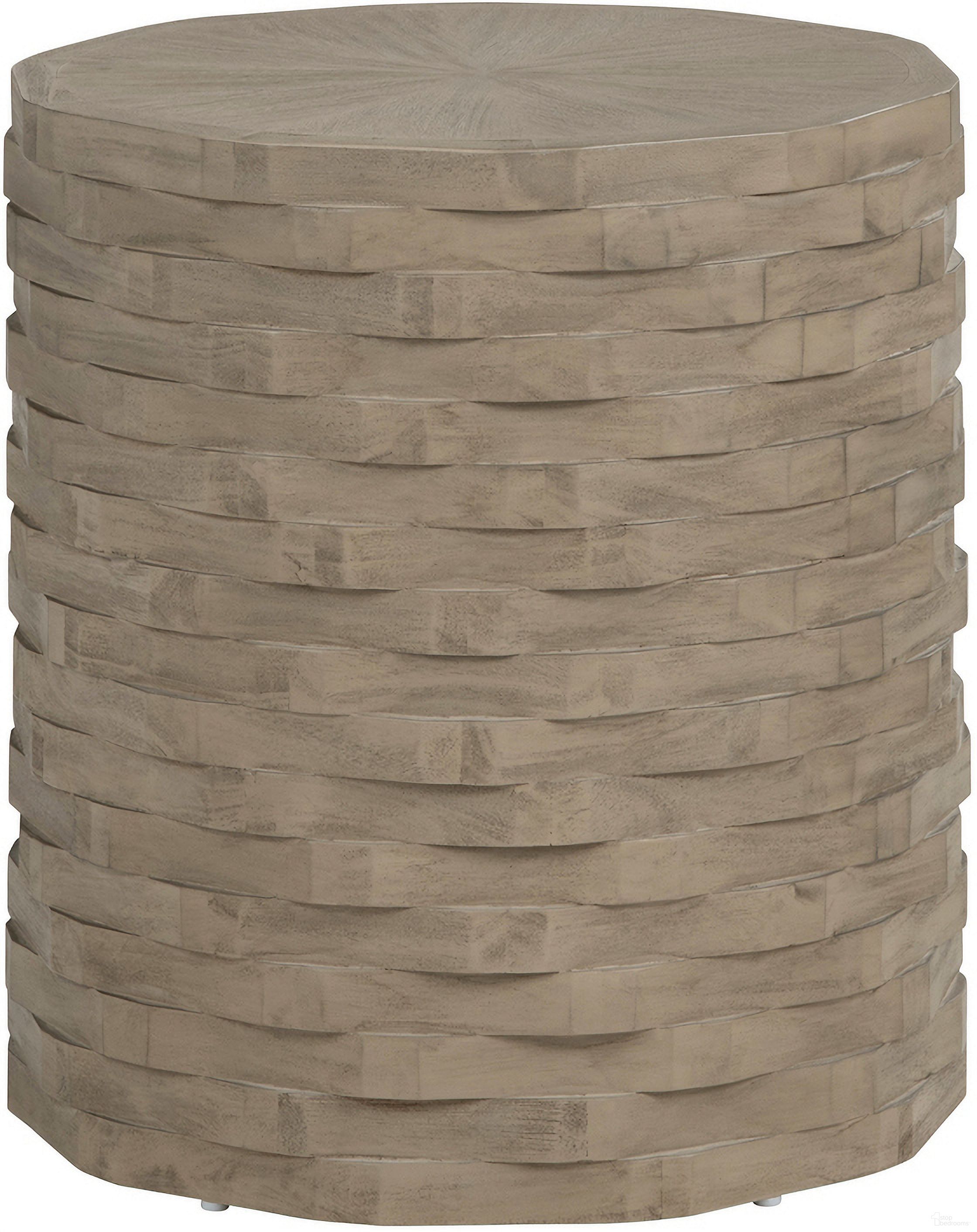 Round Accent/End Table In Tan