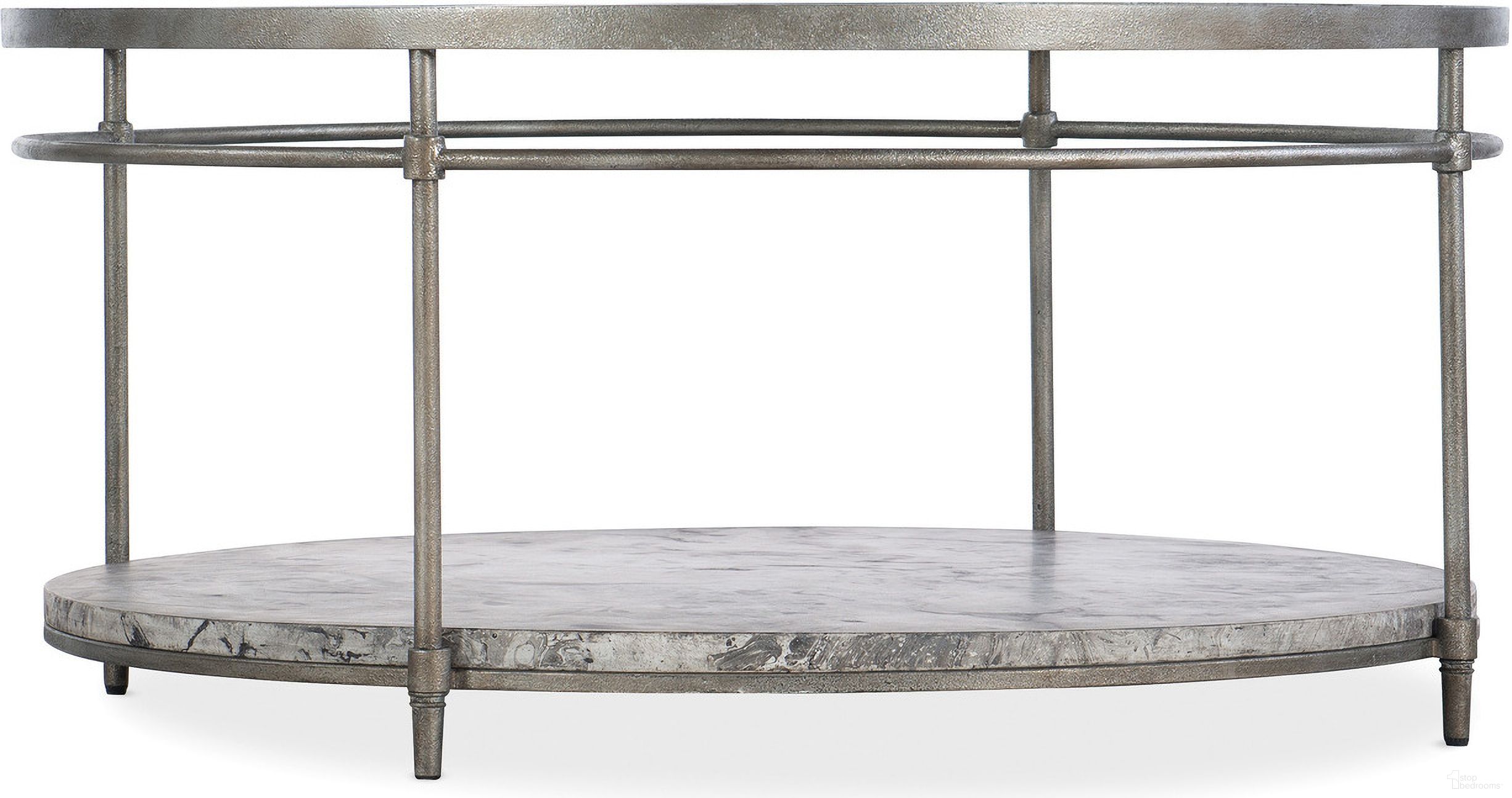 The appearance of Commerce and Market Round Cocktail Table In Silver designed by Hooker in the transitional interior design. This silver piece of furniture was selected by 1StopBedrooms from Commerce and Market Collection to add a touch of cosiness and style into your home. Sku: 5889-80111-00. Material: Metal.