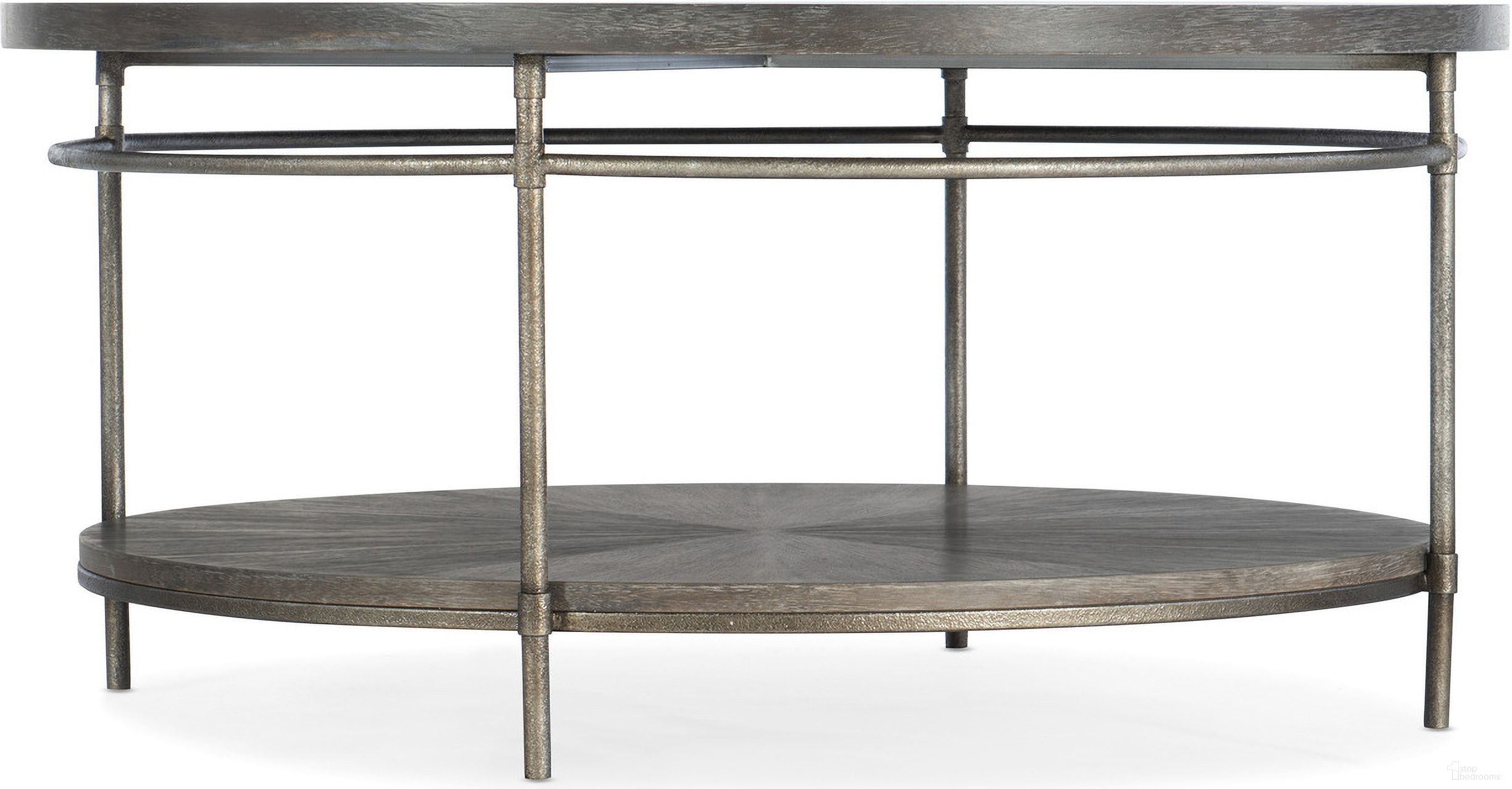 The appearance of Commerce and Market Round Cocktail Table In Medium Wood designed by Hooker in the transitional interior design. This medium wood piece of furniture was selected by 1StopBedrooms from Commerce and Market Collection to add a touch of cosiness and style into your home. Sku: 5903-80111-85. Material: Acacia.