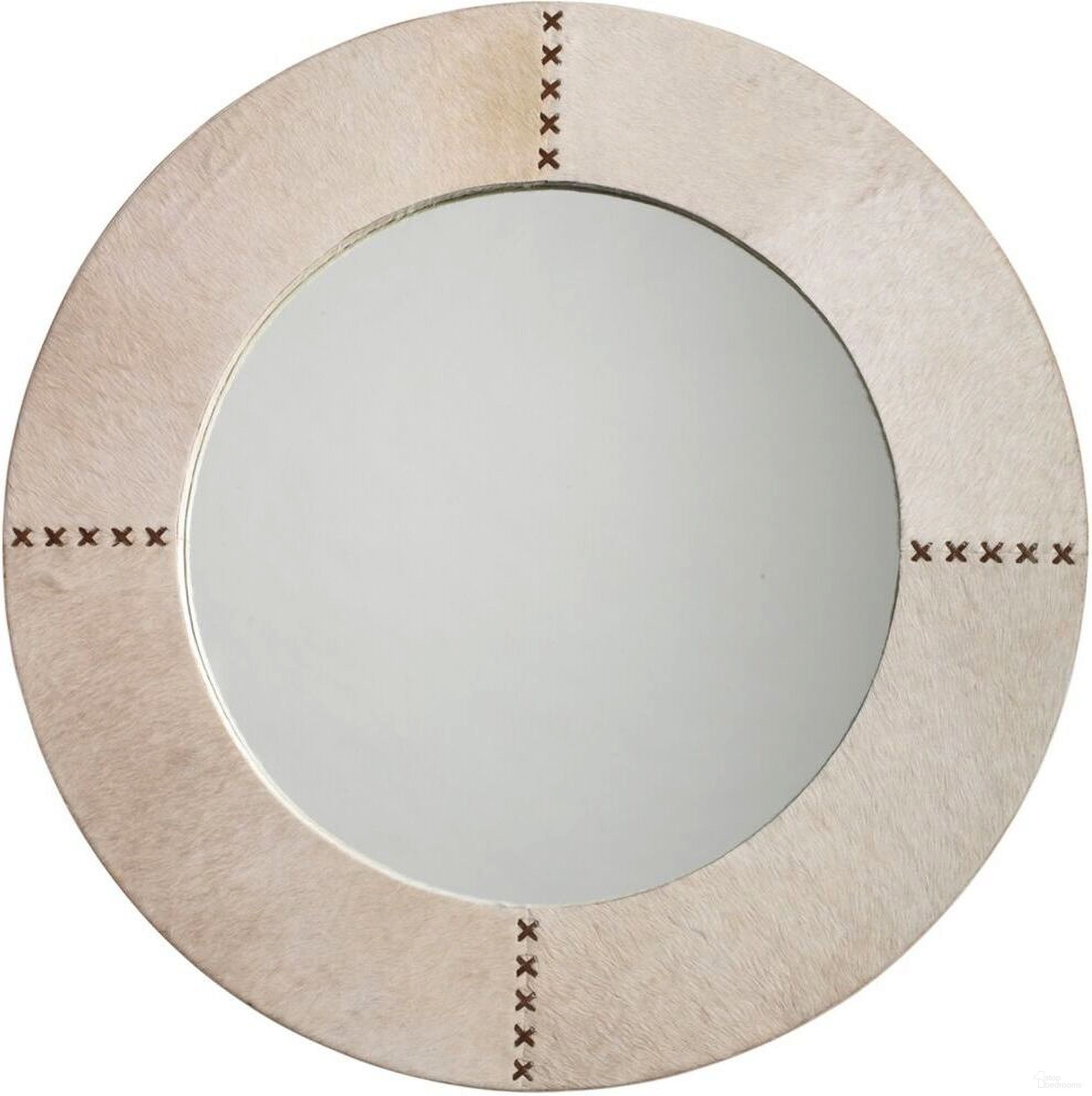 Round Cross Stitch Mirror In White