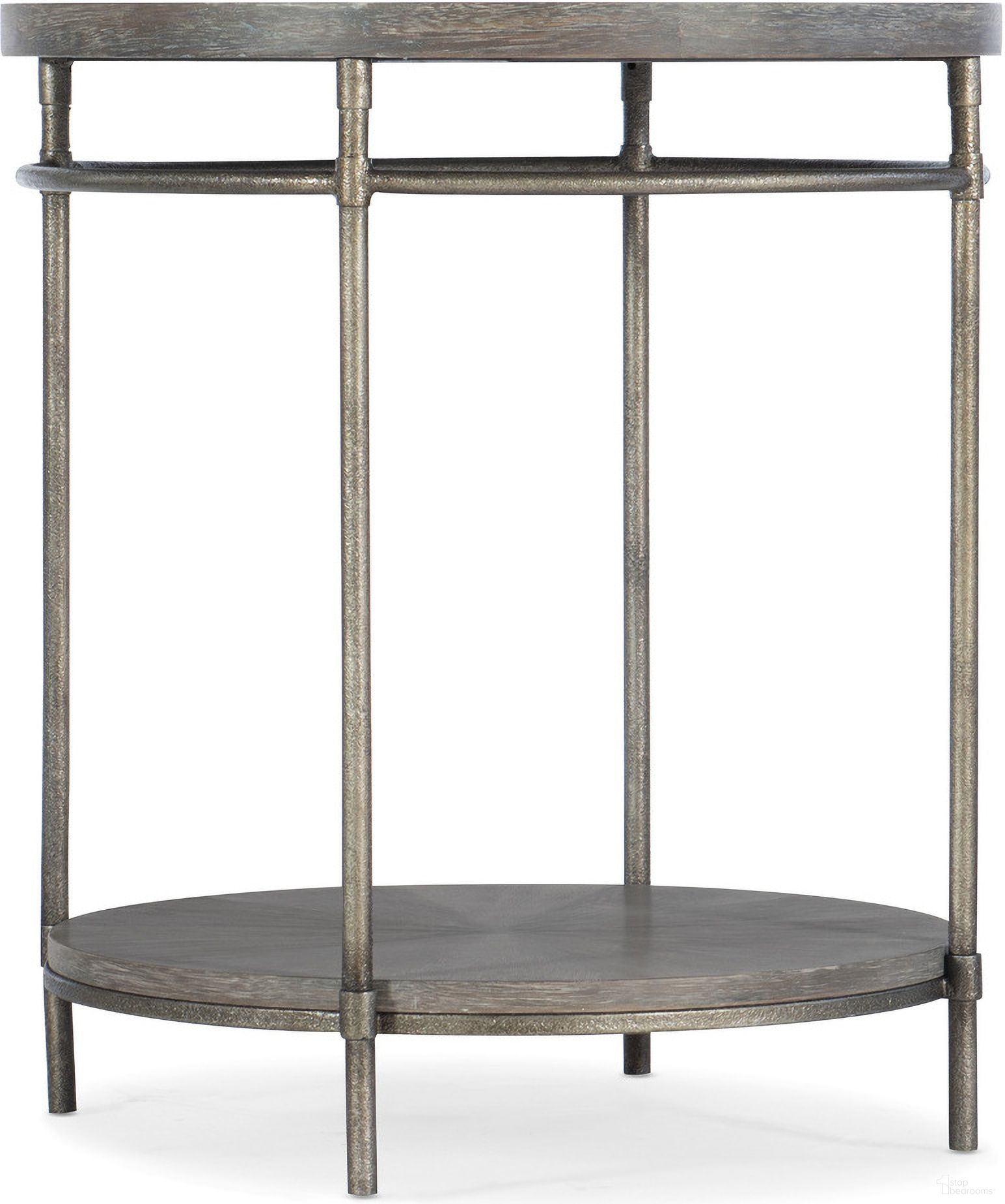 The appearance of Commerce and Market Round End Table In Medium Wood designed by Hooker in the transitional interior design. This medium wood piece of furniture  was selected by 1StopBedrooms from Commerce and Market Collection to add a touch of cosiness and style into your home. Sku: 5903-80114-85. Material: Acacia.
