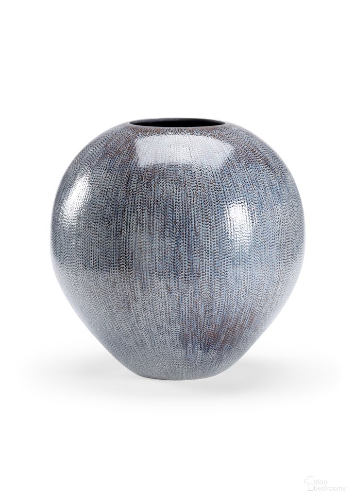 Round Granger Vase In Blue