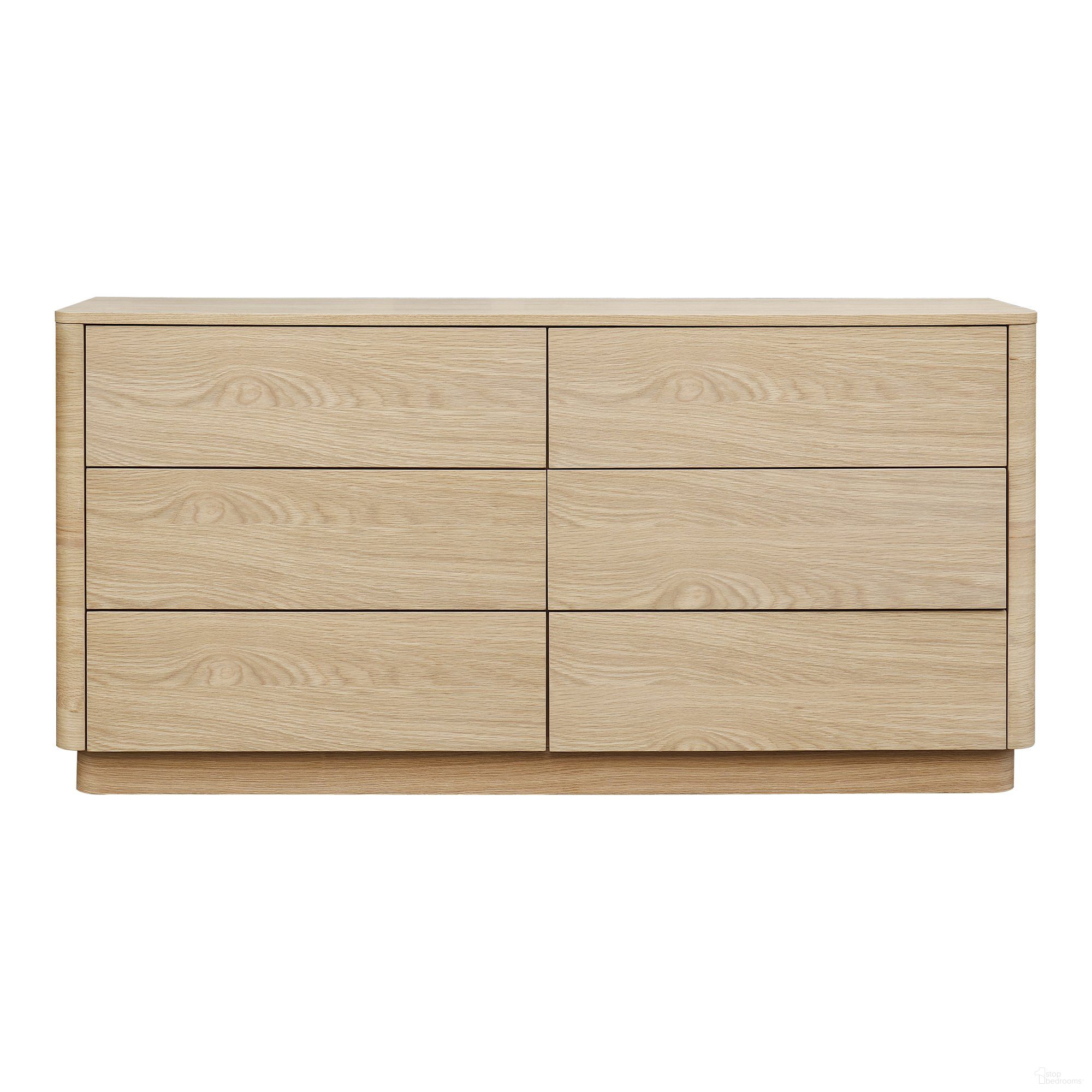 Round Off Dresser In Natural Brown