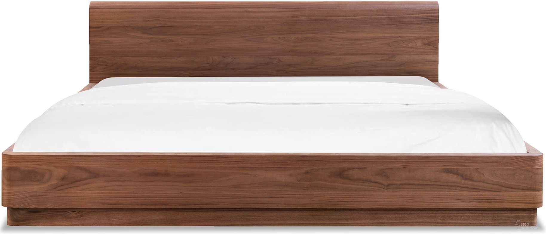 Round Off Queen Bed In Dark Brown