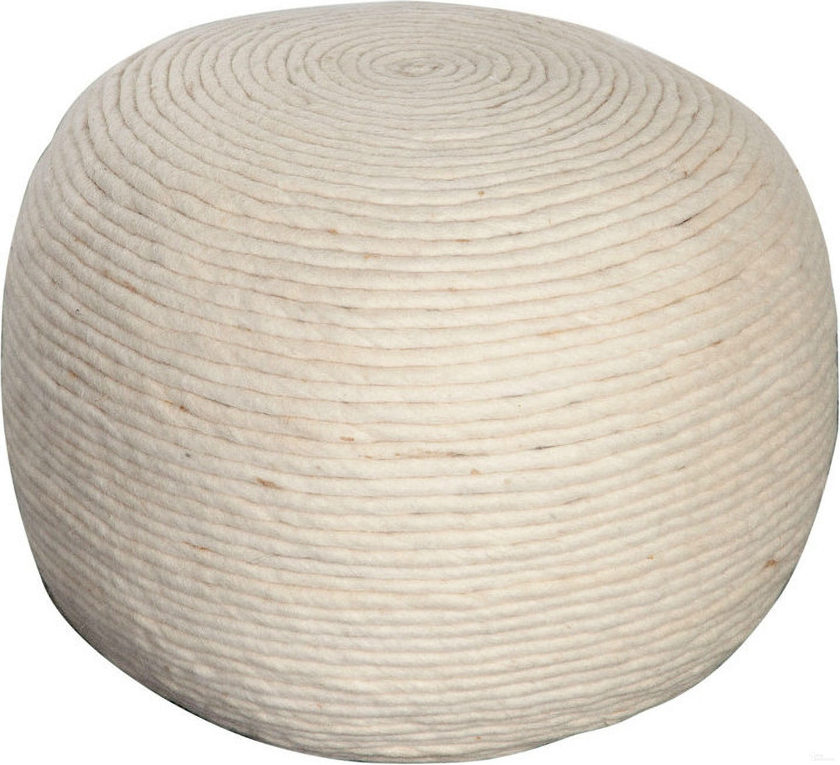 The appearance of Round Pouf In White Dyed Natural Wool designed by Diamond Sofa in the modern / contemporary interior design. This white piece of furniture was selected by 1StopBedrooms from Pouf Collection to add a touch of cosiness and style into your home. Sku: POUFRWL. Material: Wool.