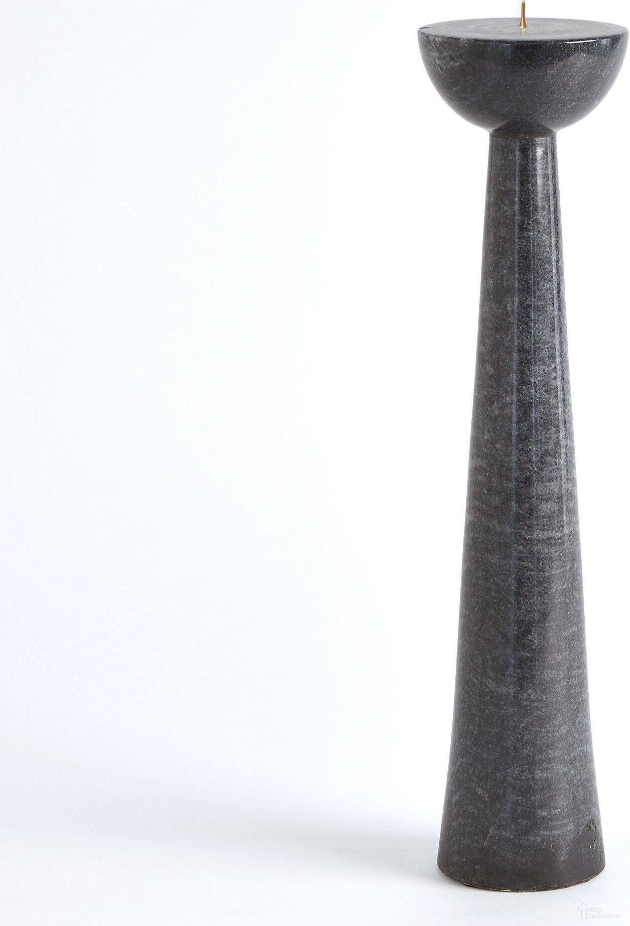 The appearance of Round Top Large Candle Stand In Black designed by Global Views in the modern / contemporary interior design. This black piece of furniture  was selected by 1StopBedrooms from Round Collection to add a touch of cosiness and style into your home. Sku: 791491. Material: Marble.