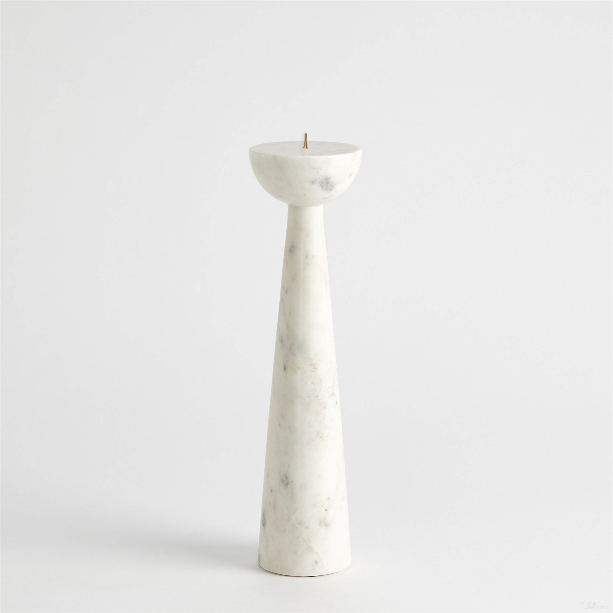 The appearance of Round Top Small Candle Stand In White designed by Global Views in the modern / contemporary interior design. This white piece of furniture  was selected by 1StopBedrooms from Round Collection to add a touch of cosiness and style into your home. Sku: 791488. Material: Marble.