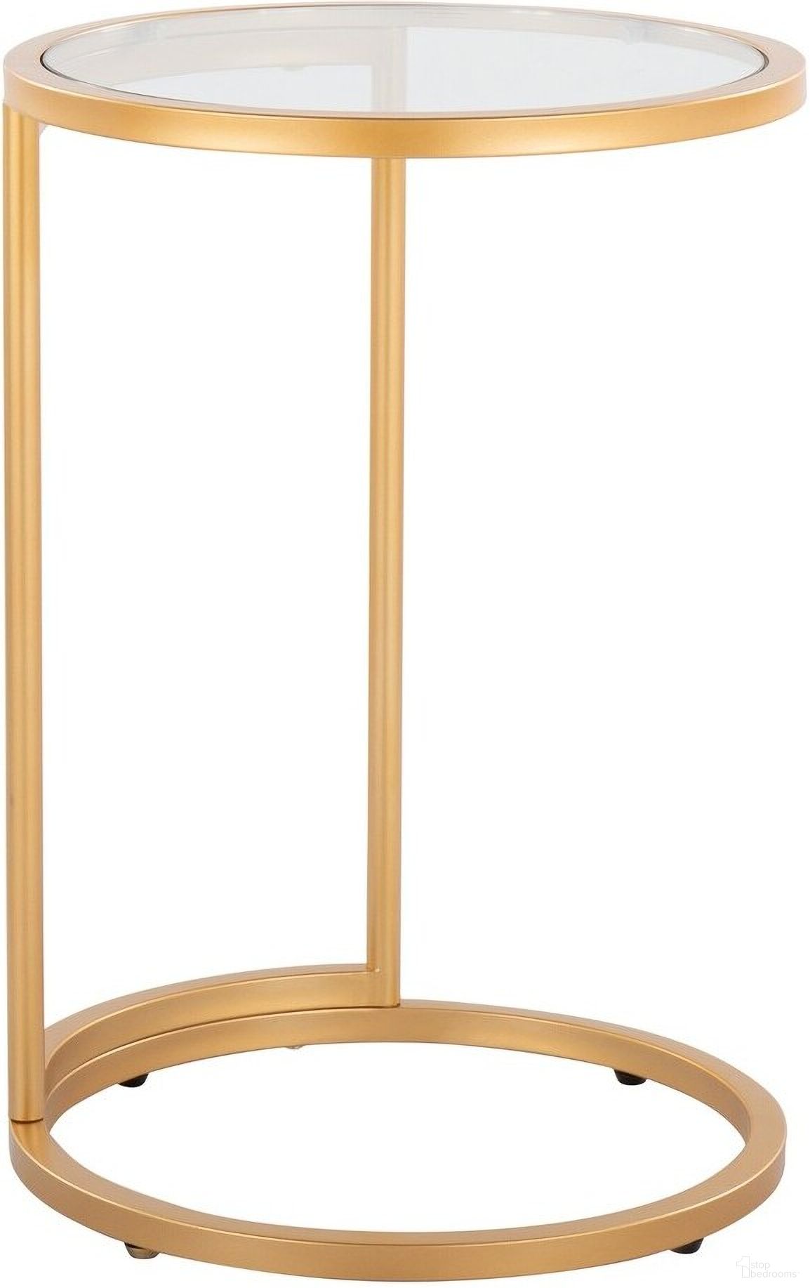 The appearance of Round Zenn End Table In Gold designed by Lumisource in the modern / contemporary interior design. This gold piece of furniture  was selected by 1StopBedrooms from Zenn Collection to add a touch of cosiness and style into your home. Sku: TB-RNDZENN AUGL. Material: Metal.