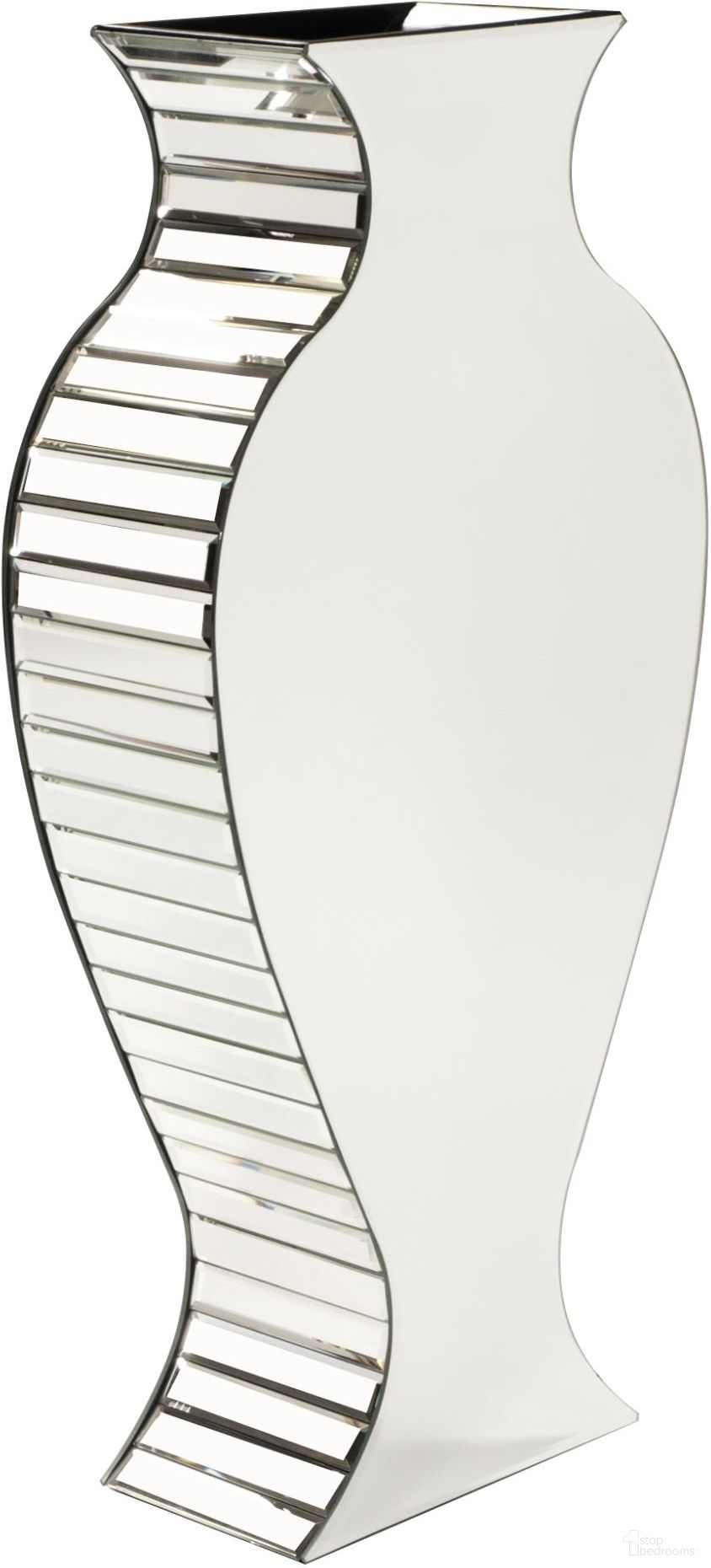 Rounded Tall Vase In Mirror