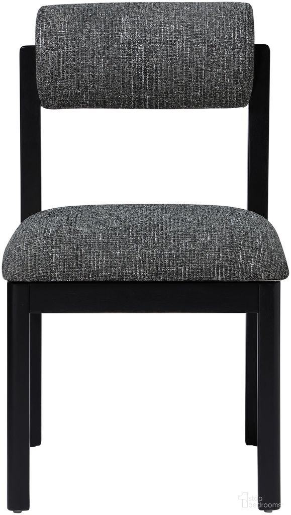 The appearance of Roundhill Linen Textured Fabric Upholstered Dining Chair Set of 2 In Black and Stained Black designed by Meridian in the modern / contemporary interior design. This black/stained black piece of furniture  was selected by 1StopBedrooms from Roundhill Collection to add a touch of cosiness and style into your home. Sku: 11053Black-C. Material: Linen. Chair Type: Side Chair.