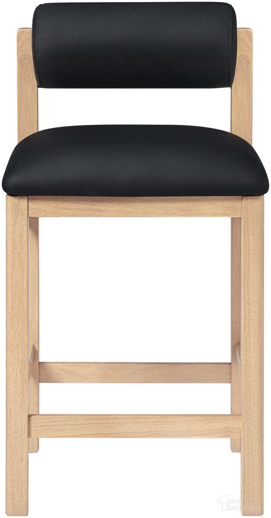 The appearance of Roundhill Vegan Leather Upholstered Counter Stool In Black and Stained Natural designed by Meridian in the modern / contemporary interior design. This black/stained natural piece of furniture was selected by 1StopBedrooms from Roundhill Collection to add a touch of cosiness and style into your home. Sku: 11087Black-C. Material: Vegan Leather.