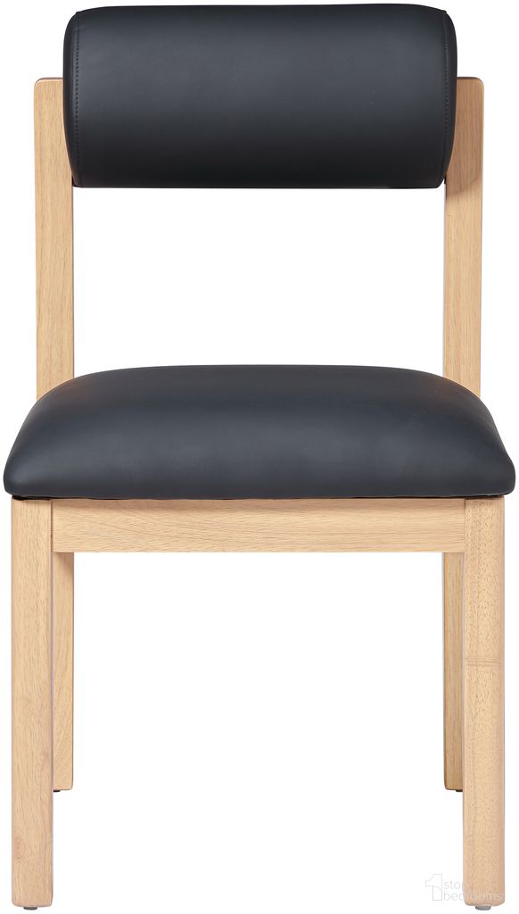 The appearance of Roundhill Vegan Leather Upholstered Dining Chair Set of 2 In Black and Stained Natural designed by Meridian in the modern / contemporary interior design. This black/stained natural piece of furniture was selected by 1StopBedrooms from Roundhill Collection to add a touch of cosiness and style into your home. Sku: 11052Black-C. Material: Vegan Leather. Chair Type: Side Chair.