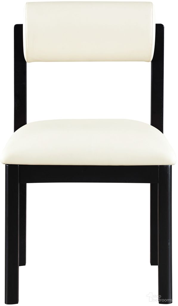 The appearance of Roundhill Vegan Leather Upholstered Dining Chair Set of 2 In Cream and Stained Black designed by Meridian in the modern / contemporary interior design. This cream/stained black piece of furniture was selected by 1StopBedrooms from Roundhill Collection to add a touch of cosiness and style into your home. Sku: 11054Cream-C. Material: Vegan Leather. Chair Type: Side Chair.
